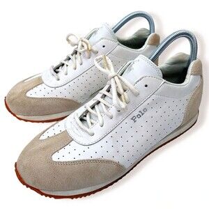 Polo Ralph Lauren Casual Tennis Prep Suede Leather Sneakers Sz 10 B